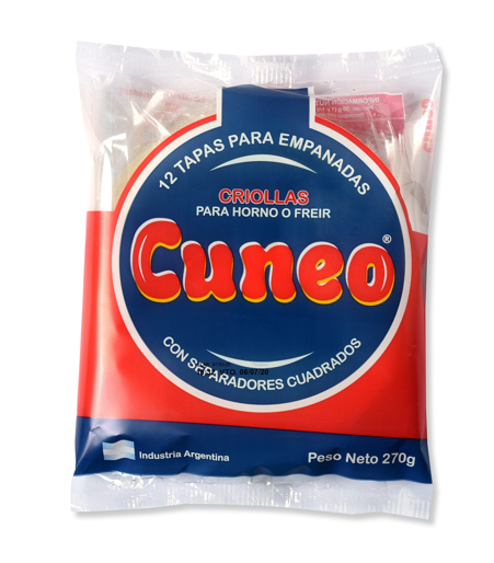 TAPAS DE EMPANADAS CRIOLLA CUNEO X 270 GR