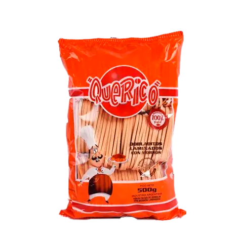 QUE RICO FIDEOS DOBLADITO MORRON 500 GR